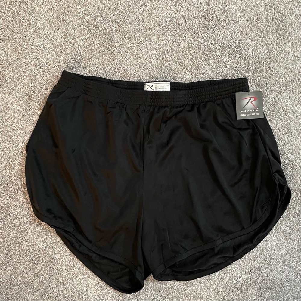 New Rothco Women's Size L Style 70022 Lightweight Lined Black Running Shorts